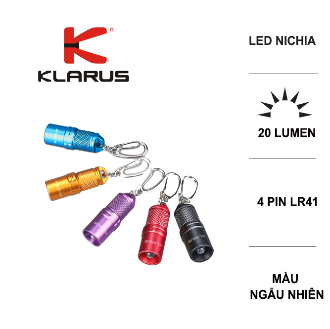Đèn pin móc khóa nhỏ gọn thời trang KLARUS Mi1 - độ sáng 20lm thời gian sử dụng 25p