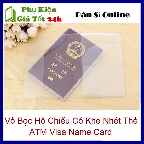⚡ Vỏ Bọc Hộ Chiếu - P.assPort  Có Khe Nhét Thẻ ATM V.isa Name Card ⚡