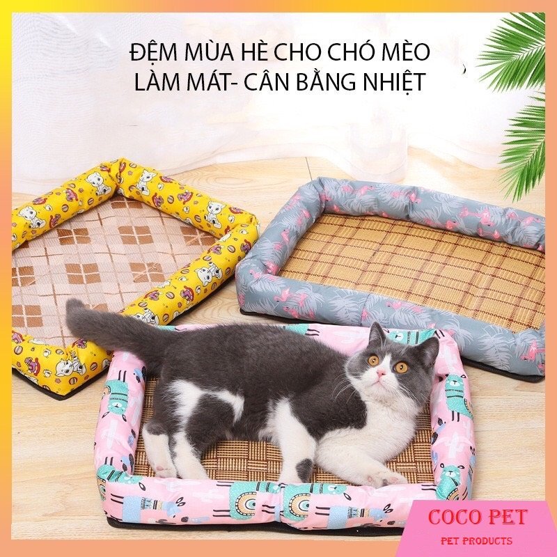 Đệm Nằm Mùa Hè - Thảm Chiếu Điều Hòa Cho Chó Mèo Chống Nóng, Thoáng Mát