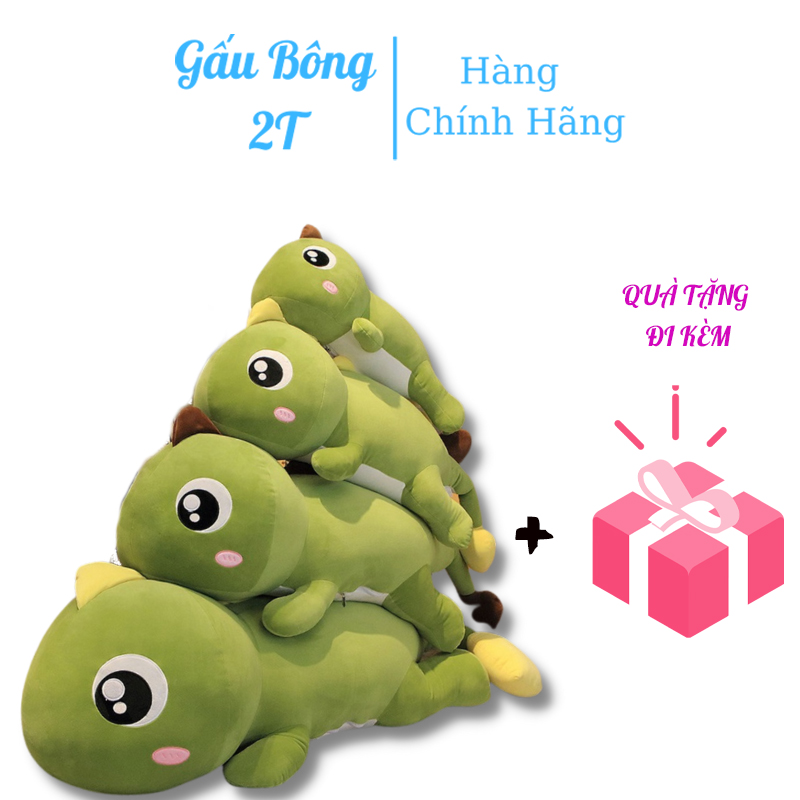 Gấu bông khủng long - gối ôm gấu bông - gấu bông cute khủng long đuôi tin siêu to khổng lồ 1m9 vải nhung mềm mịn lót bông gòn cao cấp