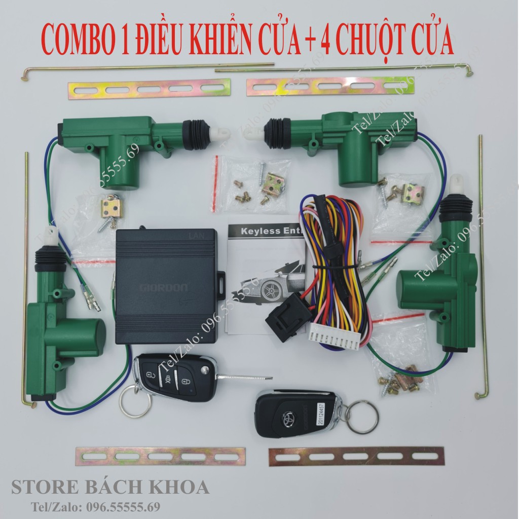 [SALE SỐC COMBO 04 CHỐT CỬA Ô TÔ] Bộ điều khiển mở khóa xe ô tô 12V - Khóa cửa ô tô 12V G6213 - Hàng có bảo hành - shop BÁCH KHOA