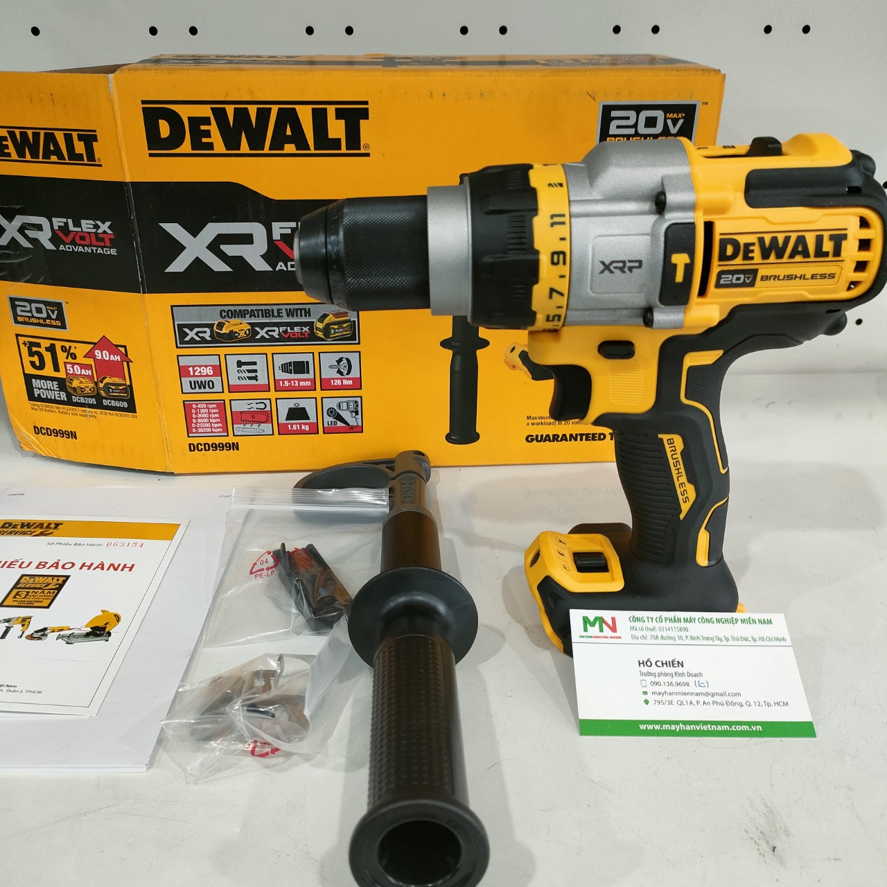 Chính hãng - thân máy khoan dùng pin 18v/ 20vmax -54v/ 60vmax dewalt dcd999n