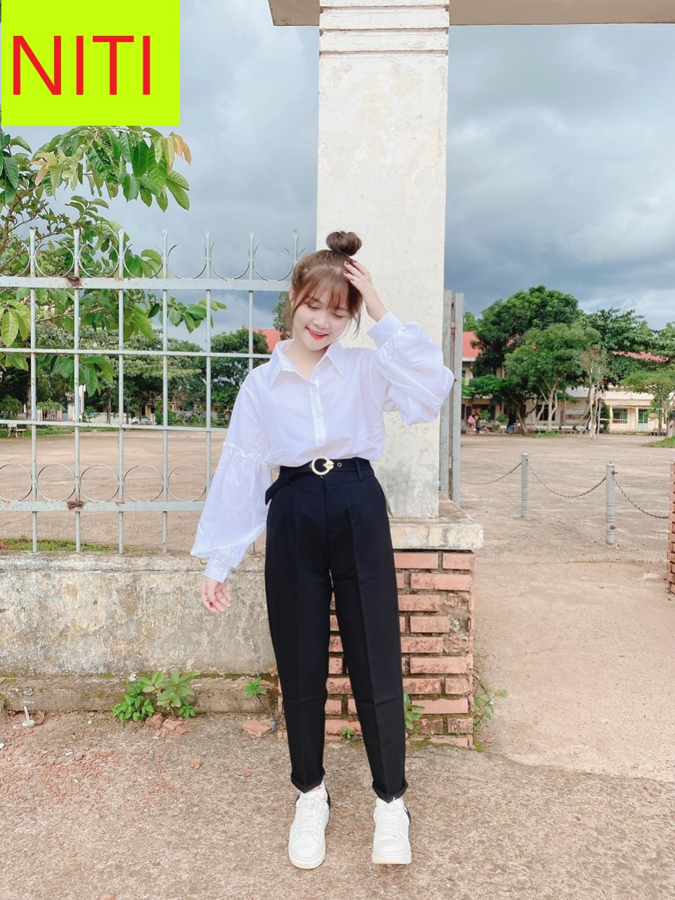 [HCM]QUẦN TÂY NỮ LƯNG CAO HỌC SINH QUẦN ÂU HỌC SINH NỮ QUẦN TÂY NỮ ĐI HỌC ĐEN LƯNG CAO NITI