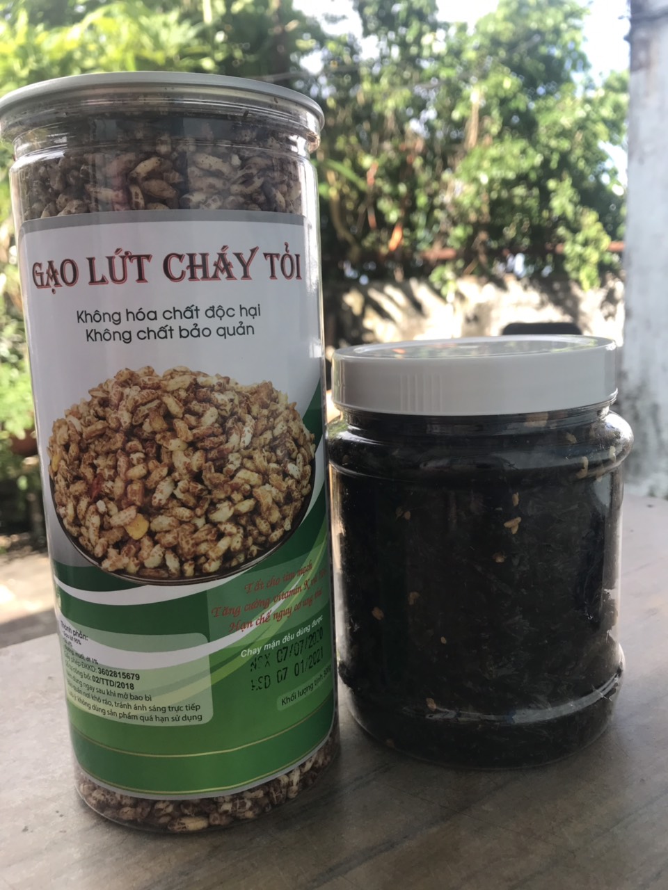 combo gạo lứt và rong biển cháy tỏi