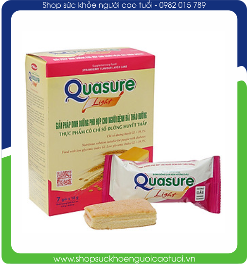 [HCM]COMBO 5 Túi ngũ cốc dinh dưỡng Diabetcare Nutifoo + 5 Hộp bánh Bông Lan Hương Dâu Quasure Light BIBICA dành cho người bệnh đái tháo đường
