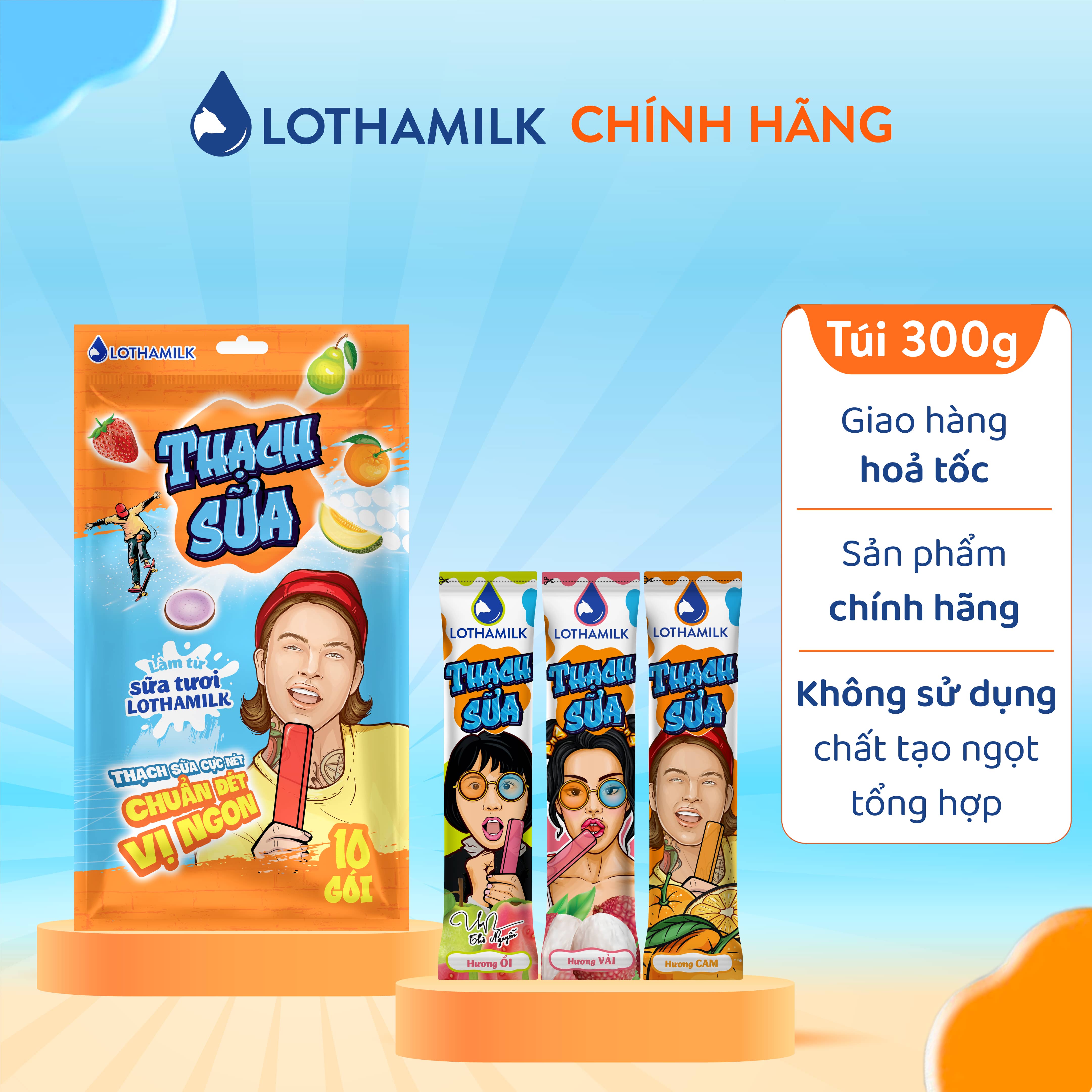 [HÀNG TẶNG KHÔNG BÁN] Túi Thạch Sữa mix vị Lothamilk 300g