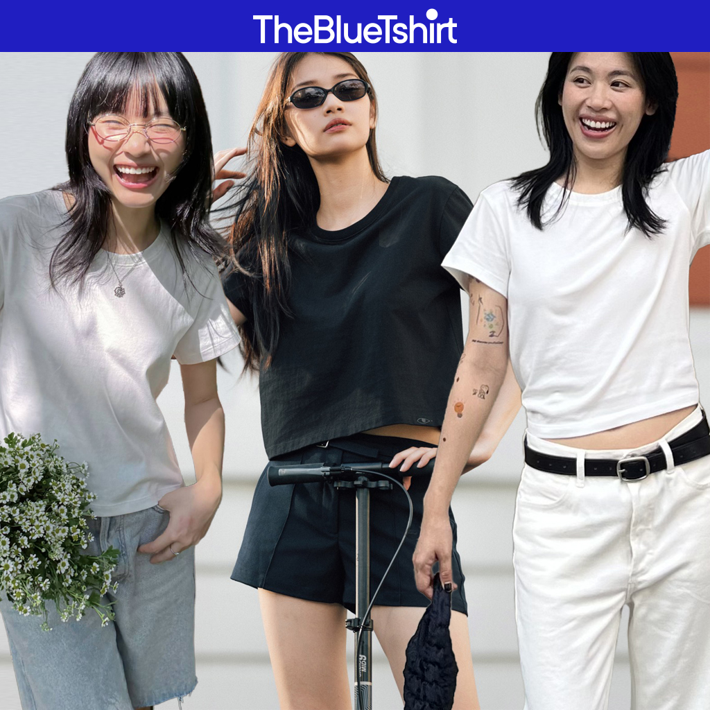 [ƯU ĐÃI MUA 2] TheBlueTshirt - Áo thun trơn nữ tay ngắn phom suông nhiều màu - Everyday Tee - 100% Natural Cotton