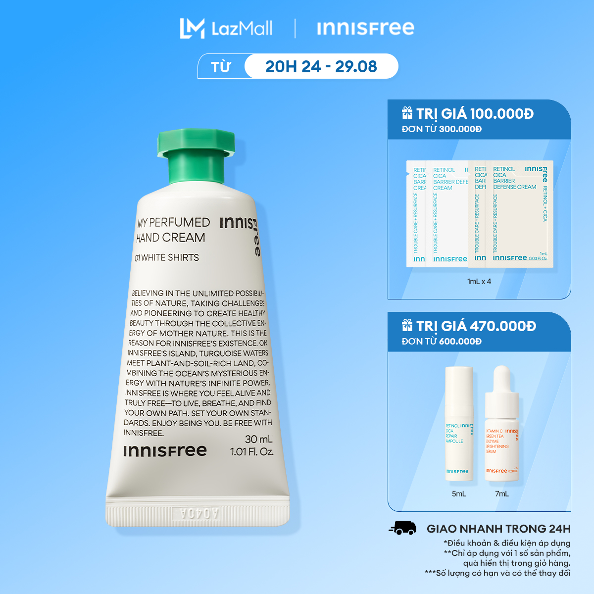 Kem dưỡng da tay INNISFREE My Perfumed Hand Cream