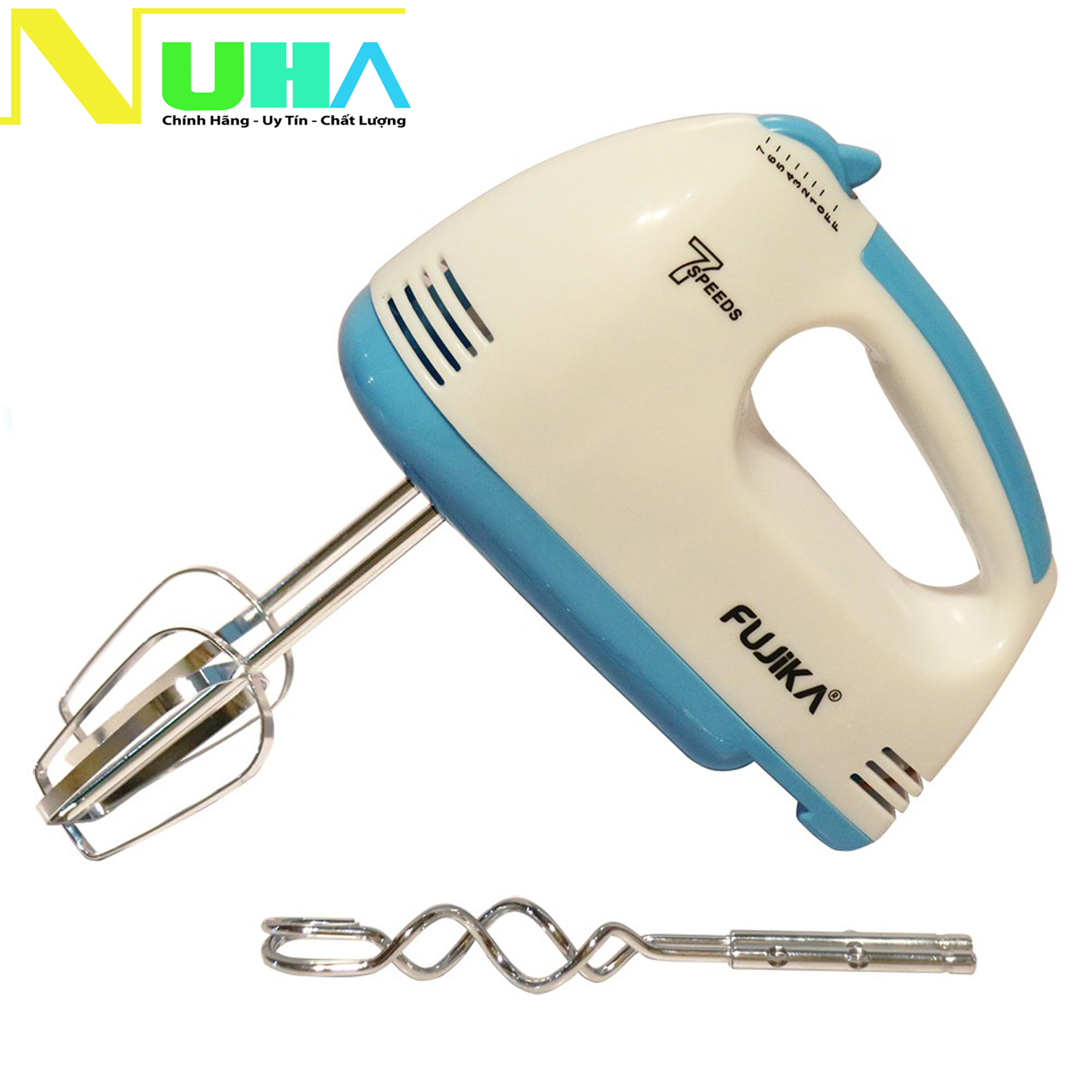 Máy đánh trứng cầm tay Fujika FJ-HX3912 7 tốc độ đánh tặng que khuấy bột làm bánh đánh kem