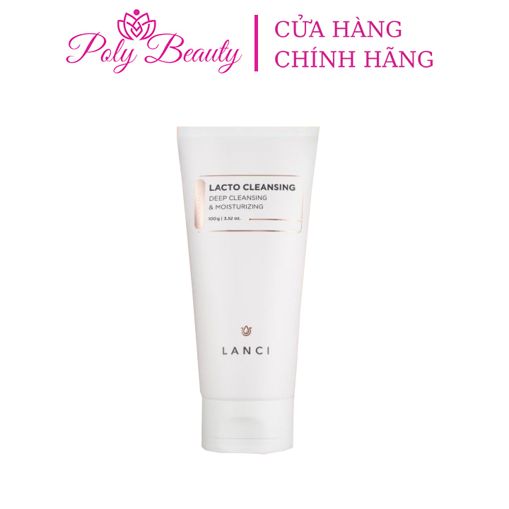 Sáp tẩy trang Lanci Lacto Cleansing Hàn Quốc 100ml Poly Beauty làm sạch lớp trang điểm giúp da sáng hồng săn chắc