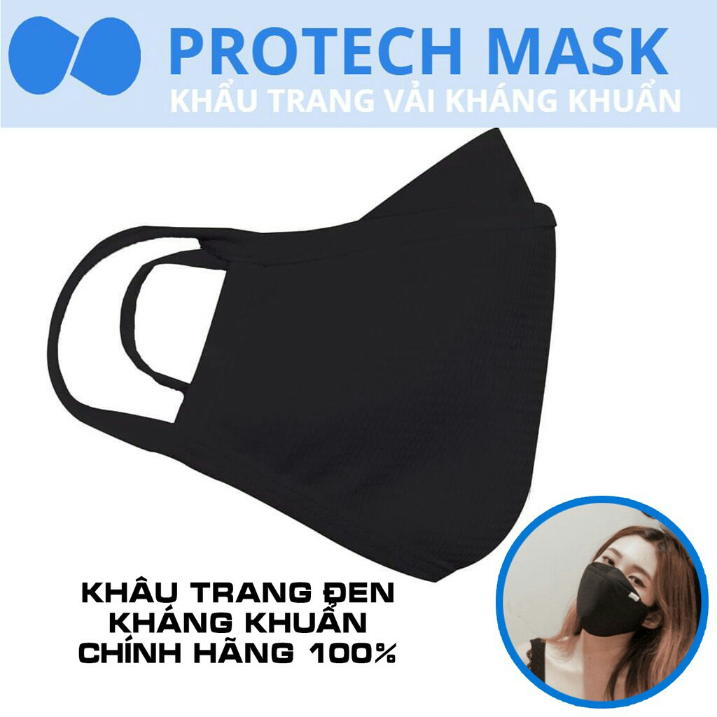 Khẩu trang vải 3 lớp kháng khuẩn Protech Mask | Lazada.vn