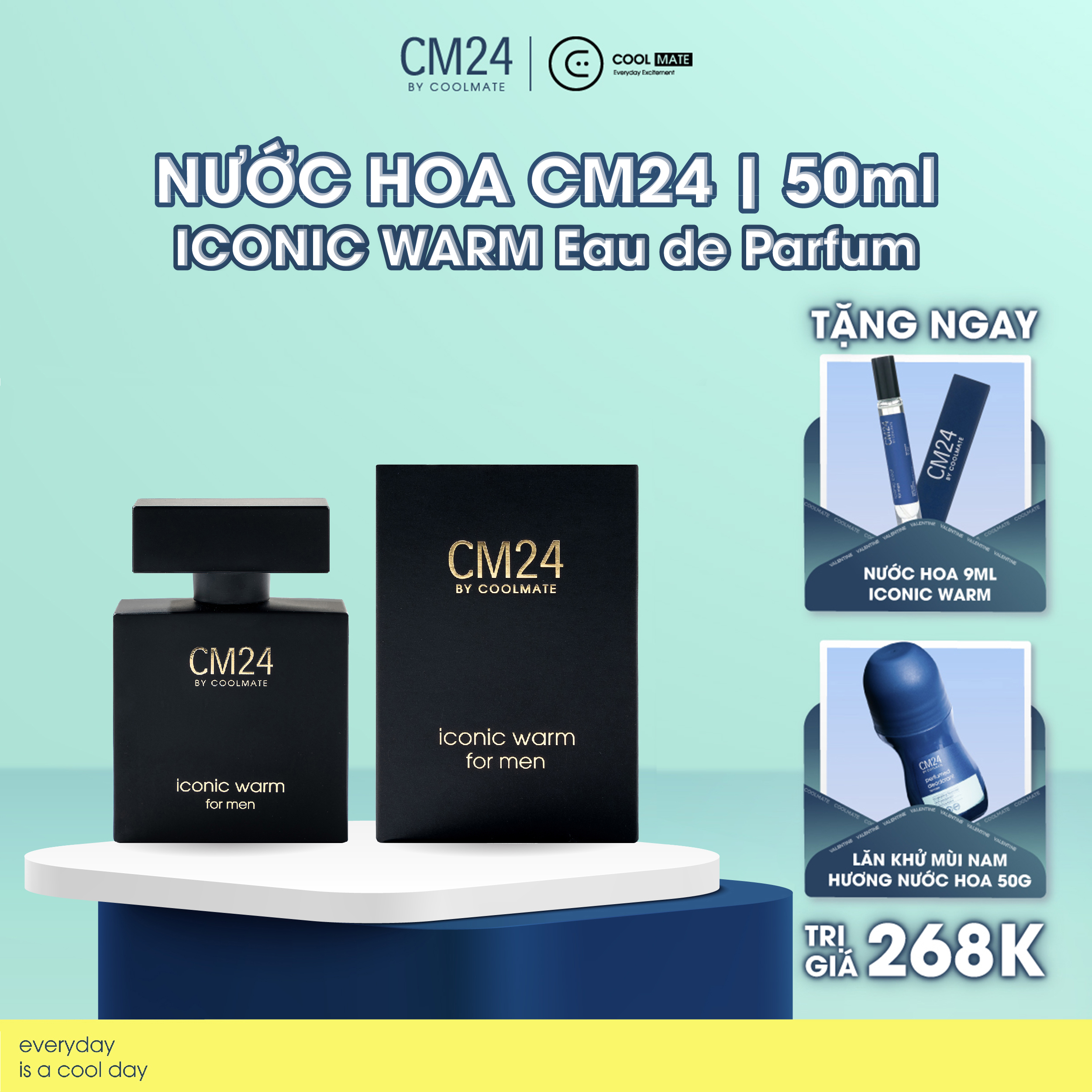 Nước hoa CM24 ICONIC WARM Eau de Parfum - 50ml - Thương hiệu CM24