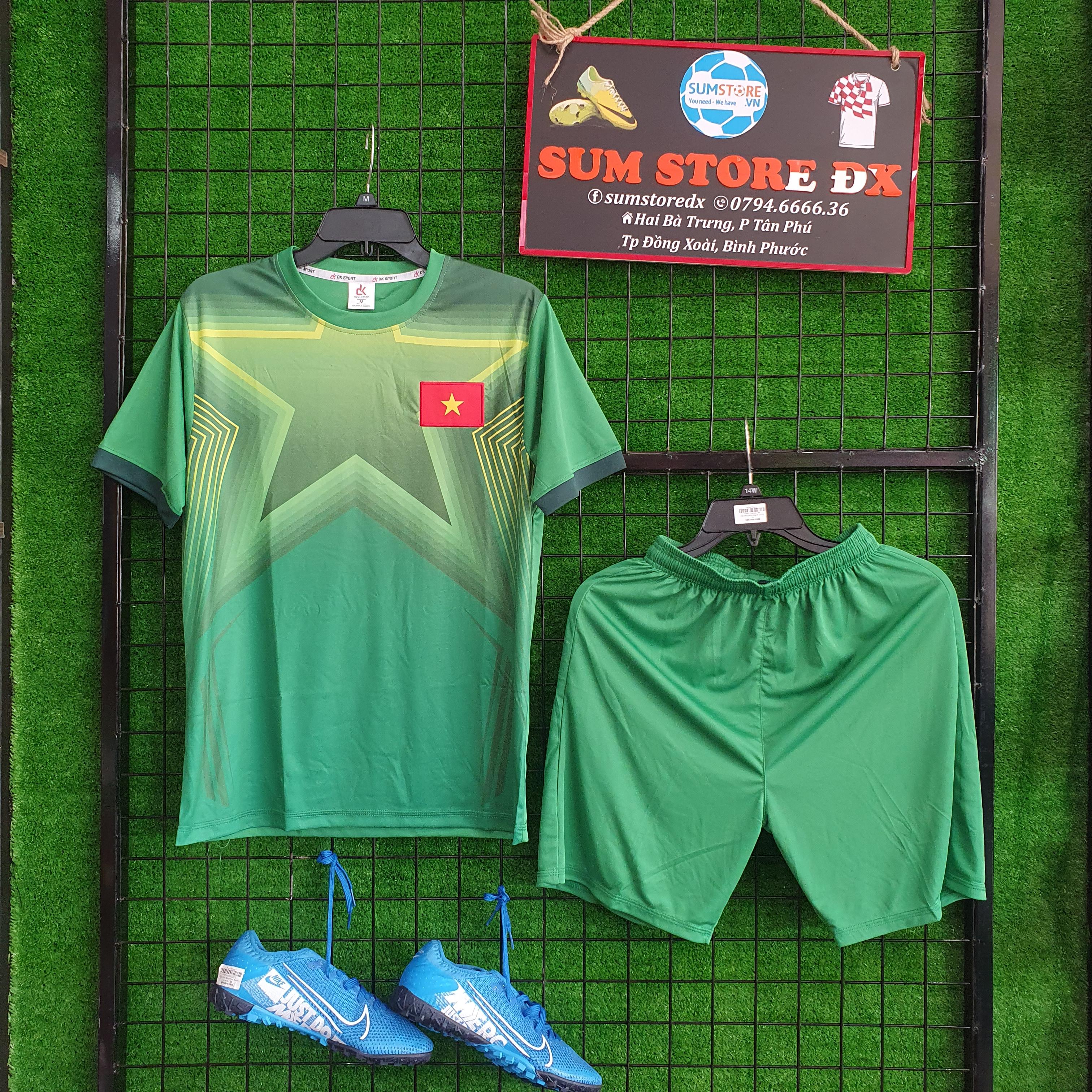 Đồ Đá Banh CLB Việt Nam Thủ Môn Xanh 2021–Áo Bóng Đá Nam Nữ Mẫu Mới