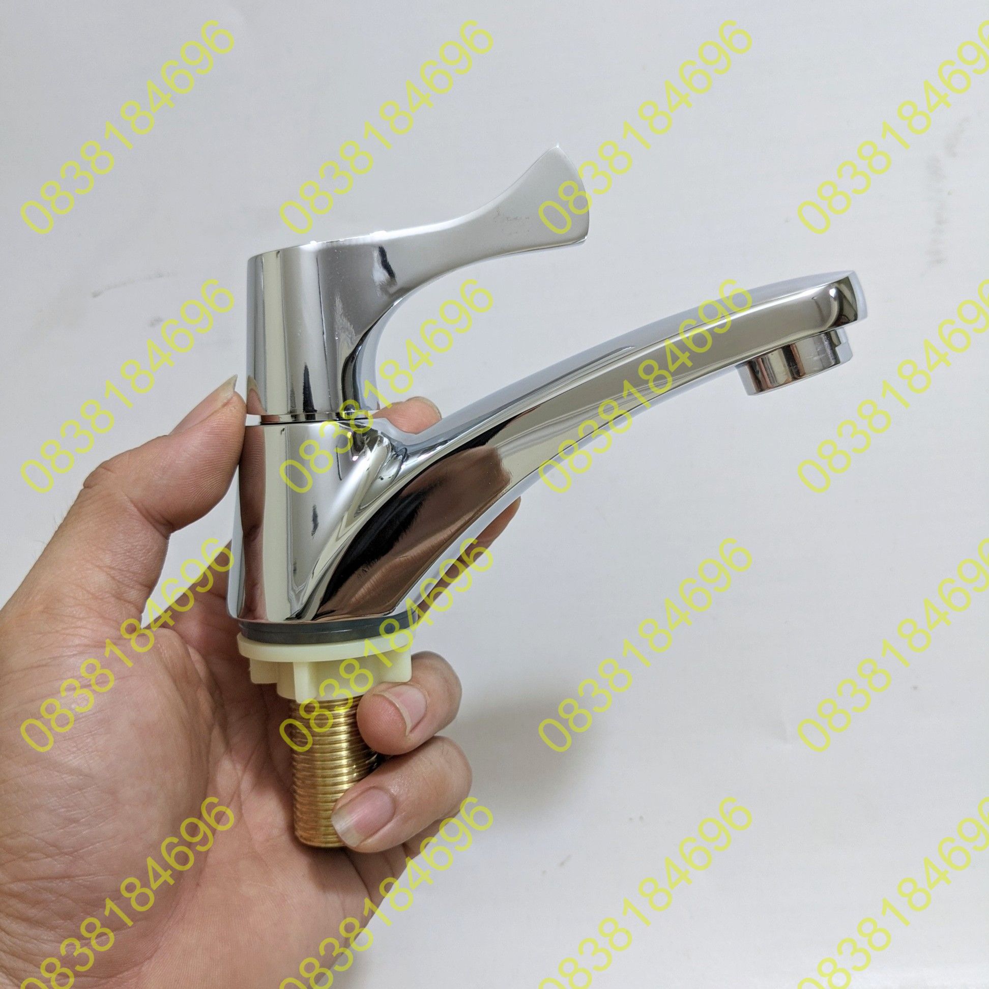 Vòi Chậu Rửa Tay Lavabo Nước Lạnh Lõi Đồng Thau đẹp , Tay đuôi cá, vòi lavabo lạnh rẻ xi đẹp