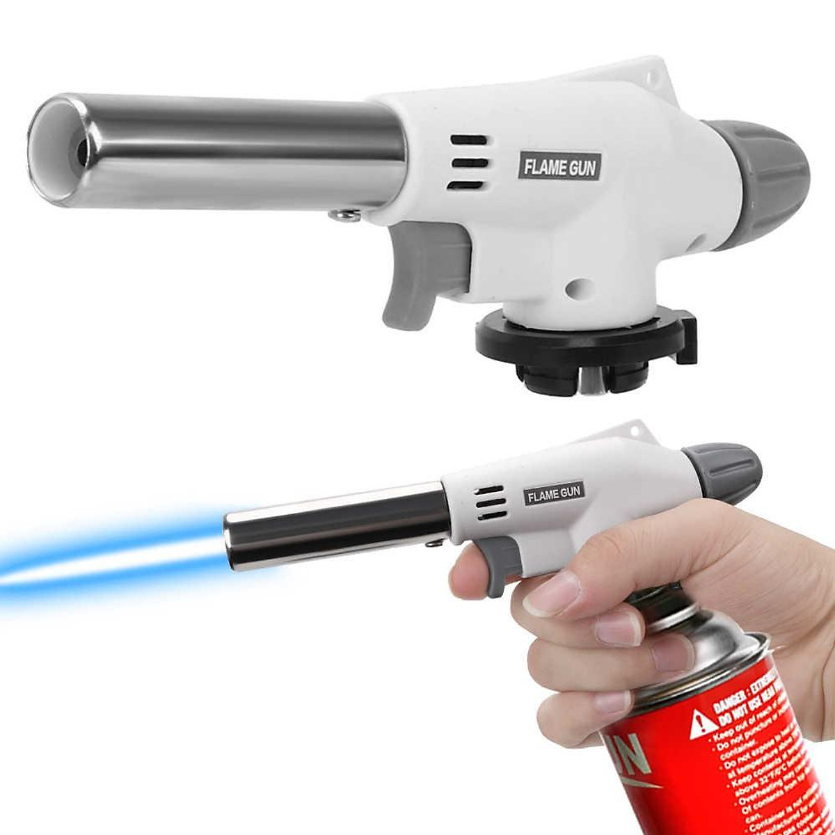 Đầu Khò Gas Cầm Tay Đánh Lửa Tự Động An Toàn Có Điều Chỉnh Nhiệt Độ - Dụng Cụ Khò Gas Thực Phẩm, Chuyên Cơ khí Dùng Với Lon Gas Mini Độ Bền Bỉ Cao.