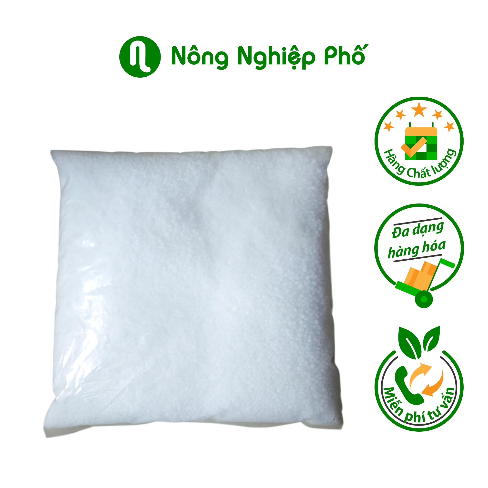 Phân đạm, phân ure, phân lạnh Phú Mỹ - Túi 1kg - Nông Nghiệp Phố