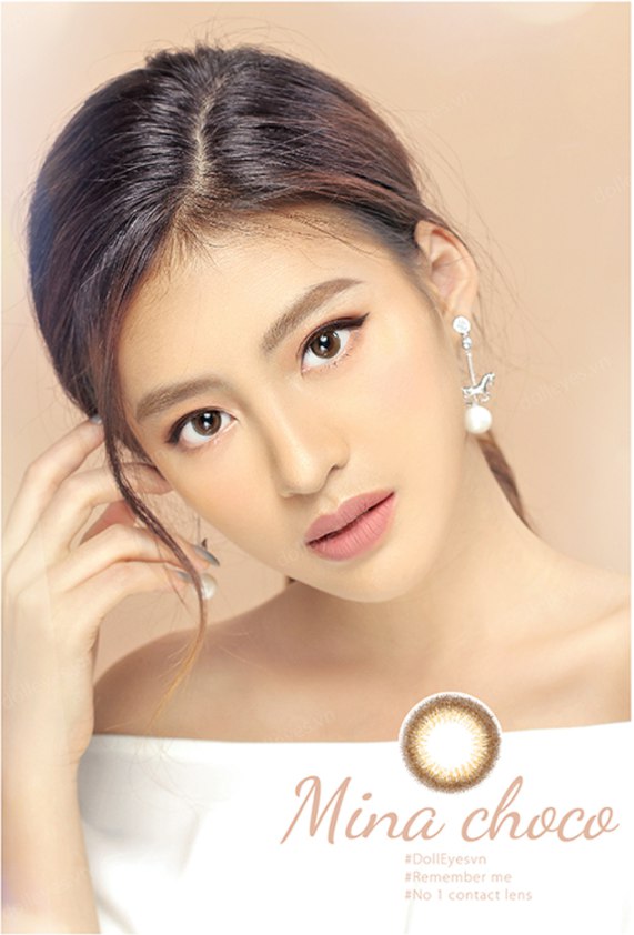 Kính Áp Tròng DOLL EYES Remember Me - Mina Choco 14,2mm (CÓ ĐỘ CẬN CAO)
