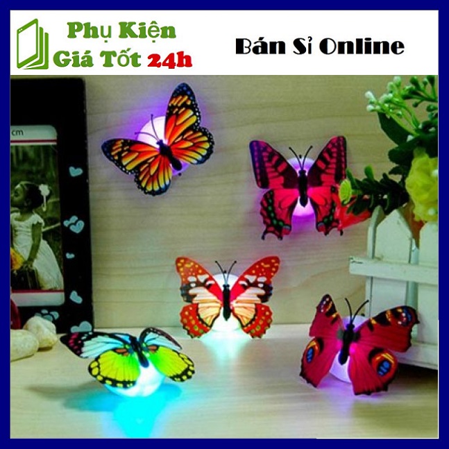 [HCM]Combo 10 Đèn Led Bướm Phát Sáng Dán Tường Lung Linh [Phụ Kiện Giá Tốt]