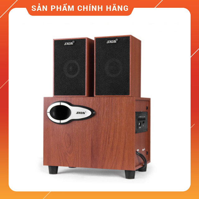 Bộ loa máy vi tính gỗ sada d-222 dùng cho tivi, điện thoại, pc