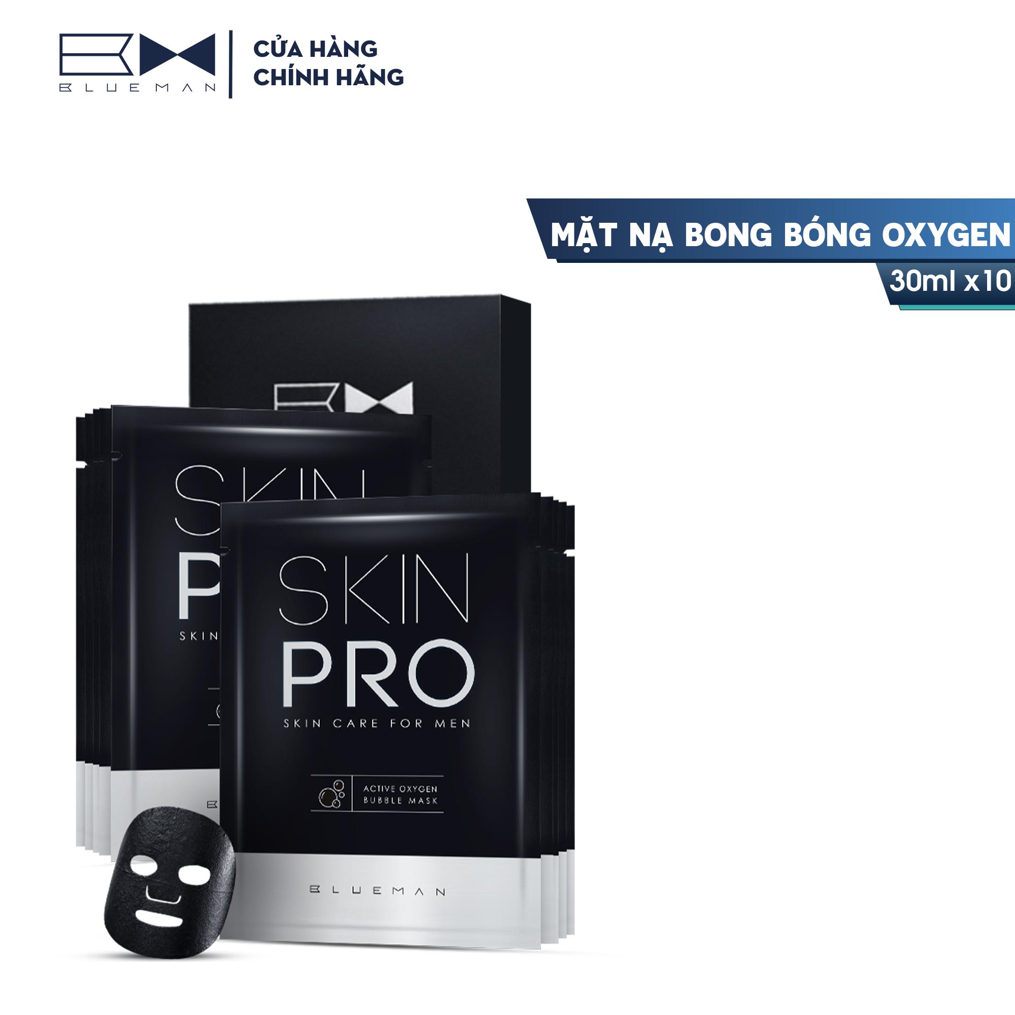 Mặt Nạ Thải Độc Cho Nam & Ngừa Mụn OXYGEN BLUEMAN Kiểm Soát Dầu 330mlx10 ZL70