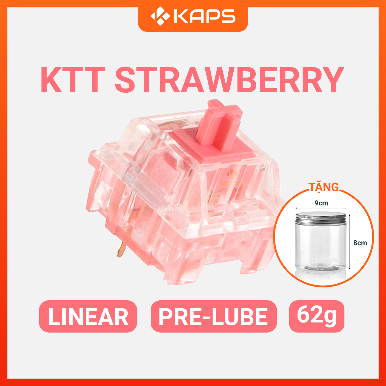 Switch ktt dâu | ktt strawberry | 5 pin | linear switch | switch ktt | dùng cho bàn phím cơ
