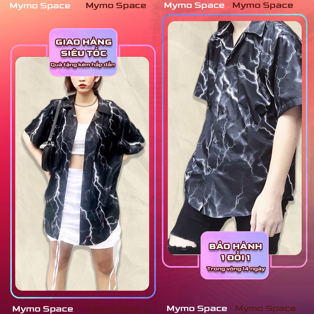 Áo Sơmi SẤM THUNDER PHẢN QUANG FULLTAG l Sơ Mi Lụa Mềm CNK 100% l CHUẨN CAO CẤP FORM UNISEX 40-100KG