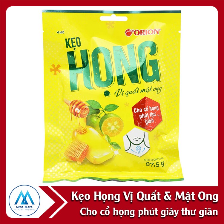 Kẹo họng vị quất mật ong Orion gói 87,5g cho cổ họng phút giây thư giãn