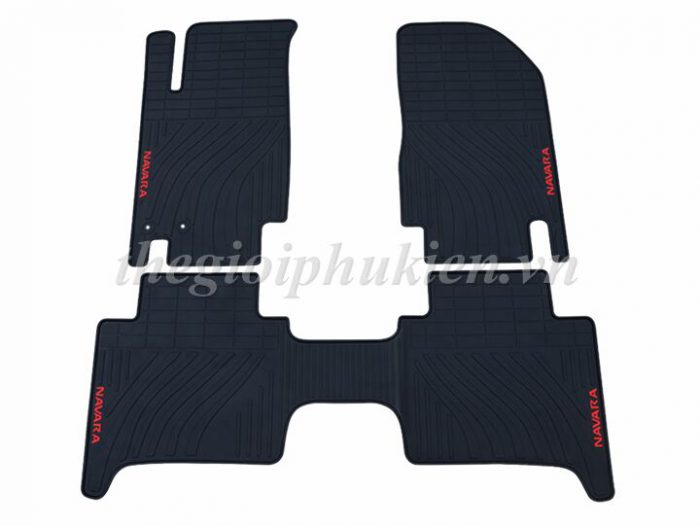 Thảm sàn, lót sàn cao su 3D Cao cấp cho Nissan Navara