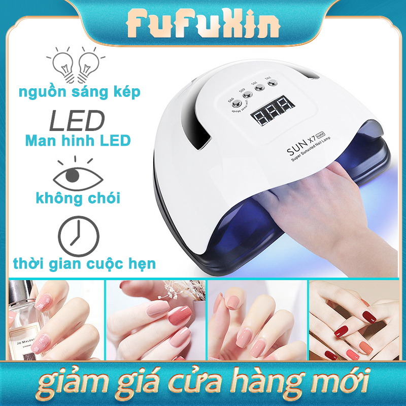 Máy sấy móng tay cầm tay Đèn nướng móng tay Đèn LED làm khô nhanh Không có tay đen Cảm biến tự động Máy làm nóng móng tay 180W Dụng cụ làm móng Gel đánh bóng móng tay Màn hình LED làm nóng móng tay
