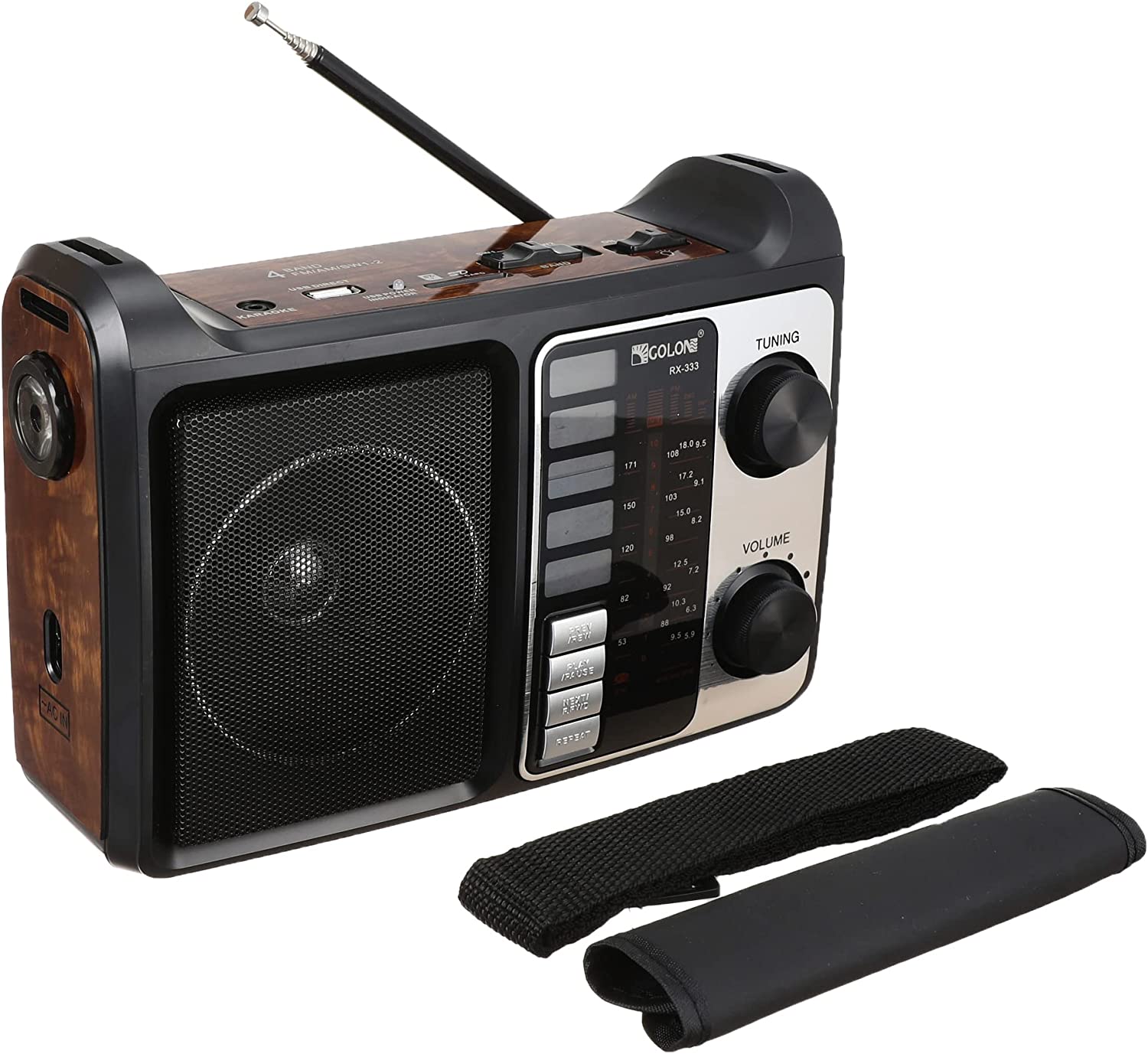 Đài radio chuyên dụng golon rx-333 4 band hỗ trợ đọc usb, thẻ nhớ