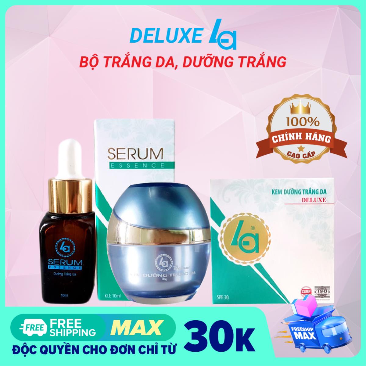 Bộ Kem và SERUM DELUXE LA trắng da, dưỡng da