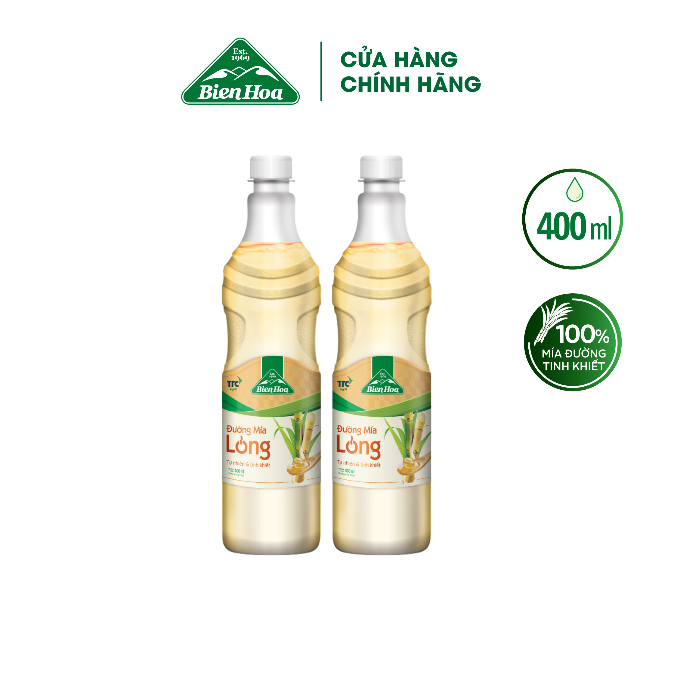 Combo 2 chai đường lỏng biên hòa 400ml/chai