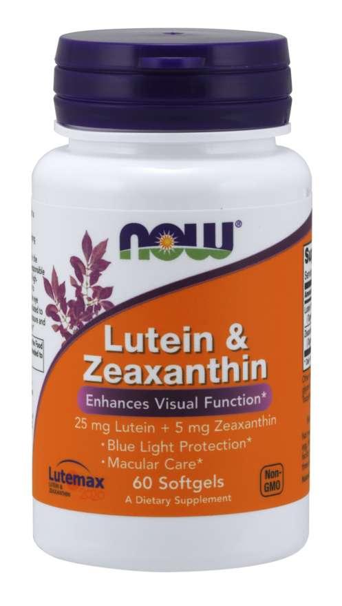 TP Bảo Vệ Sức Khỏe Bổ Sung 30mg Lutein Hỗ Trợ Sức Khỏe Thị Giác NOW - LUTEIN 25mg & ZEAXANTHIN 5mg (60 Viên nang mềm)