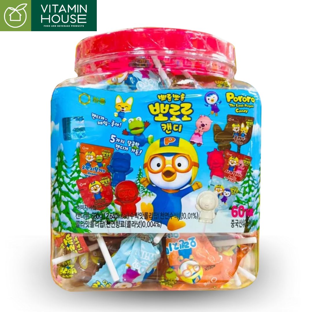 Combo 5 Kẹo Mút Trái Cây Pororo Hàn Quốc cho bé