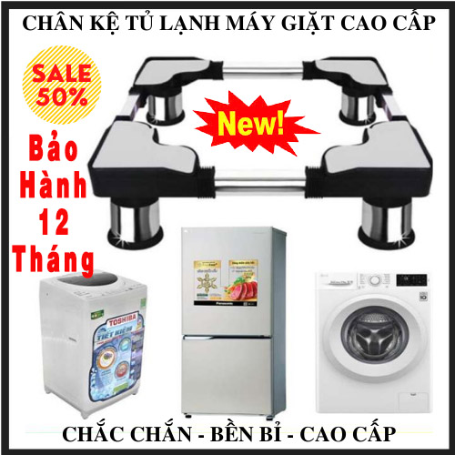 Chân đế tủ lạnh máy giặt inox đa năng chân kê tủ lạnh máy giặt inox siêu cứng cáp chống rung lắc với mọi loại máy.