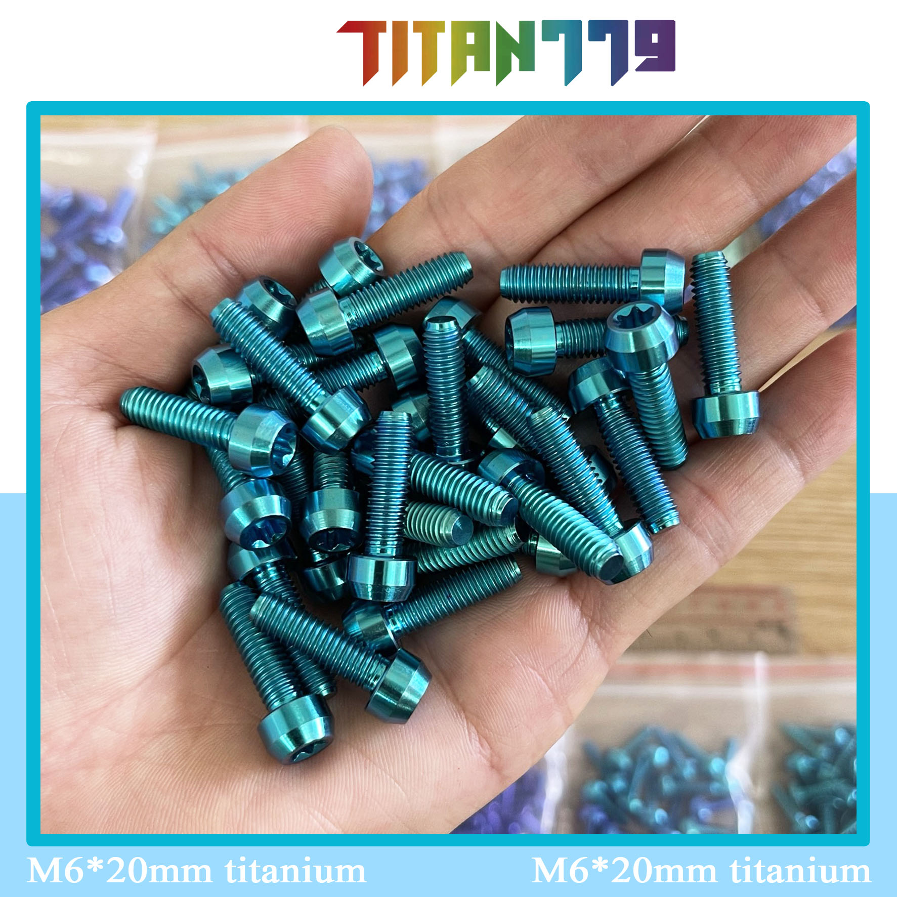 (19) Ốc Titan Gr5 6li20 trụ gắn lốc máy xe Honda  Honda Yamaha Suzuki, cùm tay ga tay côn Sonic, Satria