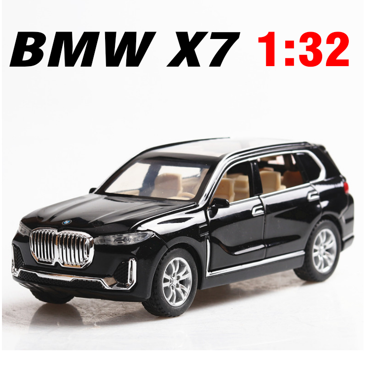 Mô hình xe BMW X7 bằng kim loại xe đồ chơi trẻ em có âm thanh và đèn mở được các cửa tỉ lệ 1:32