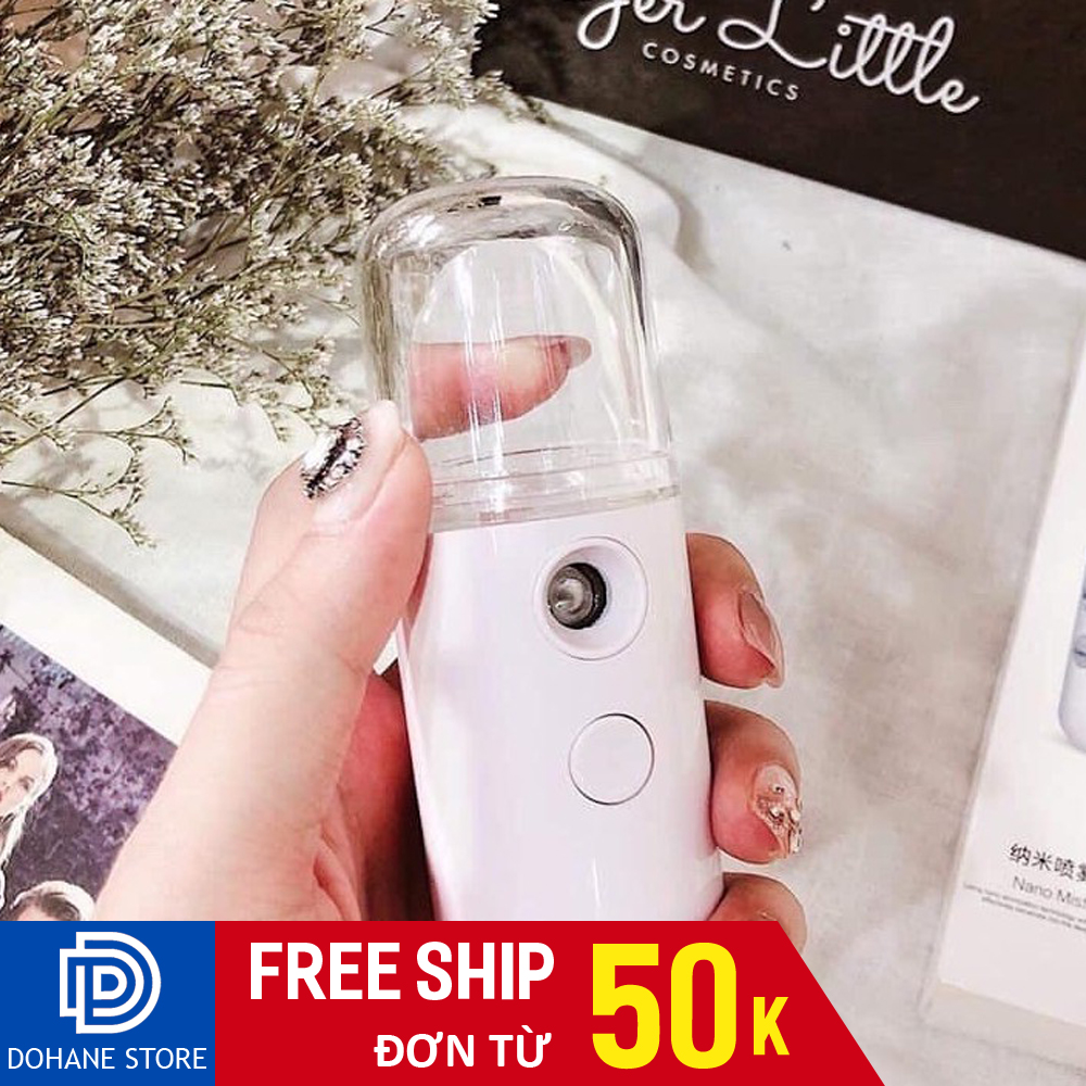 (Có video) Máy phun sương cầm tay xịt khoáng tạo ẩm xông mặt mini làm mát giá rẻ DSPS17 - Máy phun sương tạo ẩm khếch tán tinh dầu