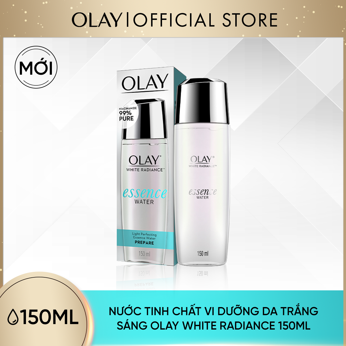 [25-30.11 DEAL SỐC ĐƠN 249K TẶNG 2 QUÀ] Tinh Chất Nước Thần Vi Dưỡng OLAY White Radiance Dưỡng Trắng Da Và Mờ Thâm Nám 150ml [Số lượng quà có hạn]