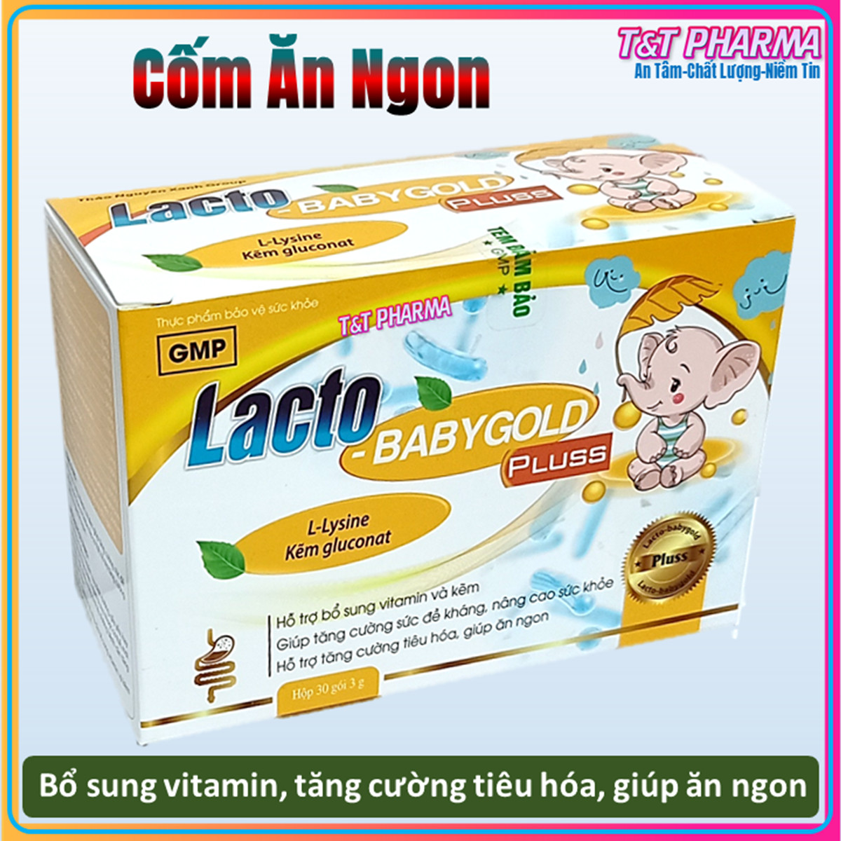 Cốm Ăn Ngon Lacto Baby Gold Pluss- Hỗ trợ bổ sung vitamin, kẽm