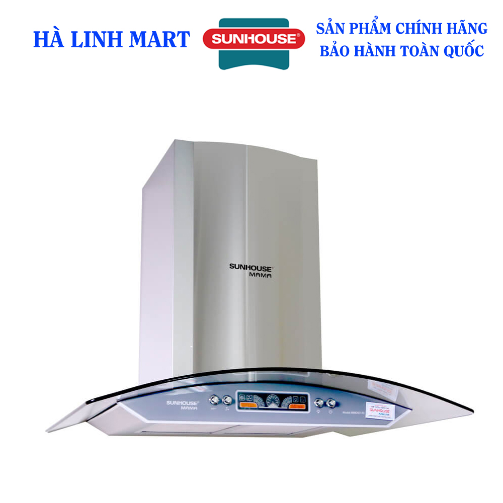 Máy hút mùi nhà bếp Sunhouse MAMA MM6707-70 - Máy hút khói kính cong được bảo hành 18 tháng tại nhà