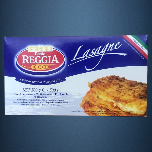 THÙNG 12 HỘP / REGGIA - Hộp 500gr - MÌ LÁ LASAGNE / Ý / Durum Wheat Semolina Lasagne Pasta
