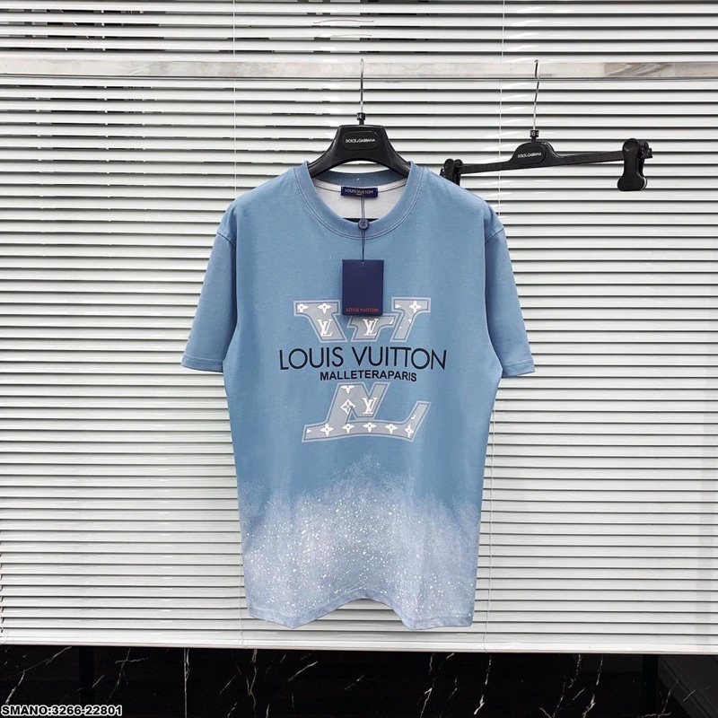 ORDER CLOUD JACQUARD TSHIRT  Áo Louis Vuitton xanh logo đám mây