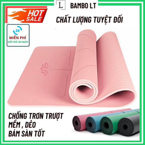 Thảm Yoga Thảm Tập Yoga Thảm Tập Gym Chất Liệu Bảo Vệ Môi Trường thảm tập thể dục tại nhà thảm tập gym miếng tập yoga - Hàng Chính Hãng