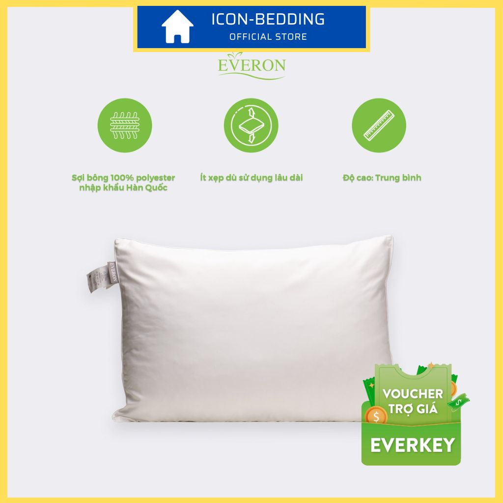 Ruột gối nằm everon classic 45 x 65cm, gối cao - hàng chính hãng