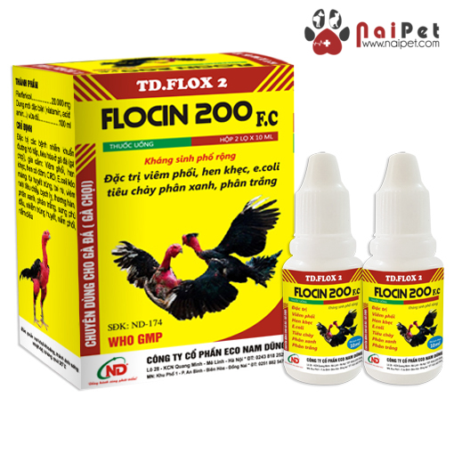 Flocin 200 F.C Hồi Sức Tăng Bo Tải Cựa Lì Đòn Cho Gà Chọi