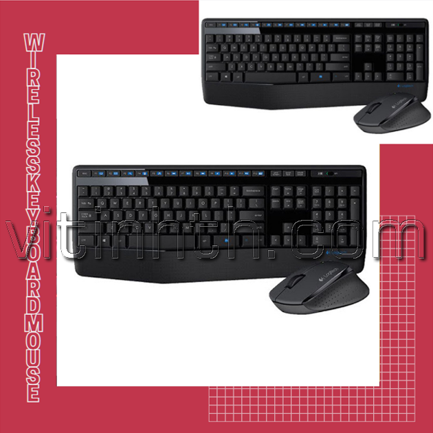 Bộ phím chuột không dây / combo wireless keyboard mouse logitech mk345 chính hãng - thcomputer q11