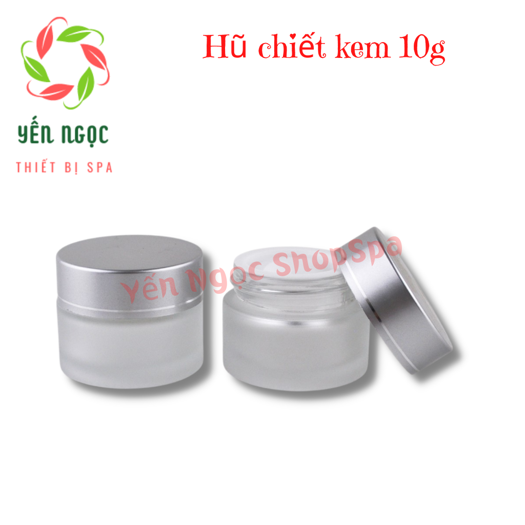 Hũ chiết kem, mỹ phẩm nắp bạc 10g