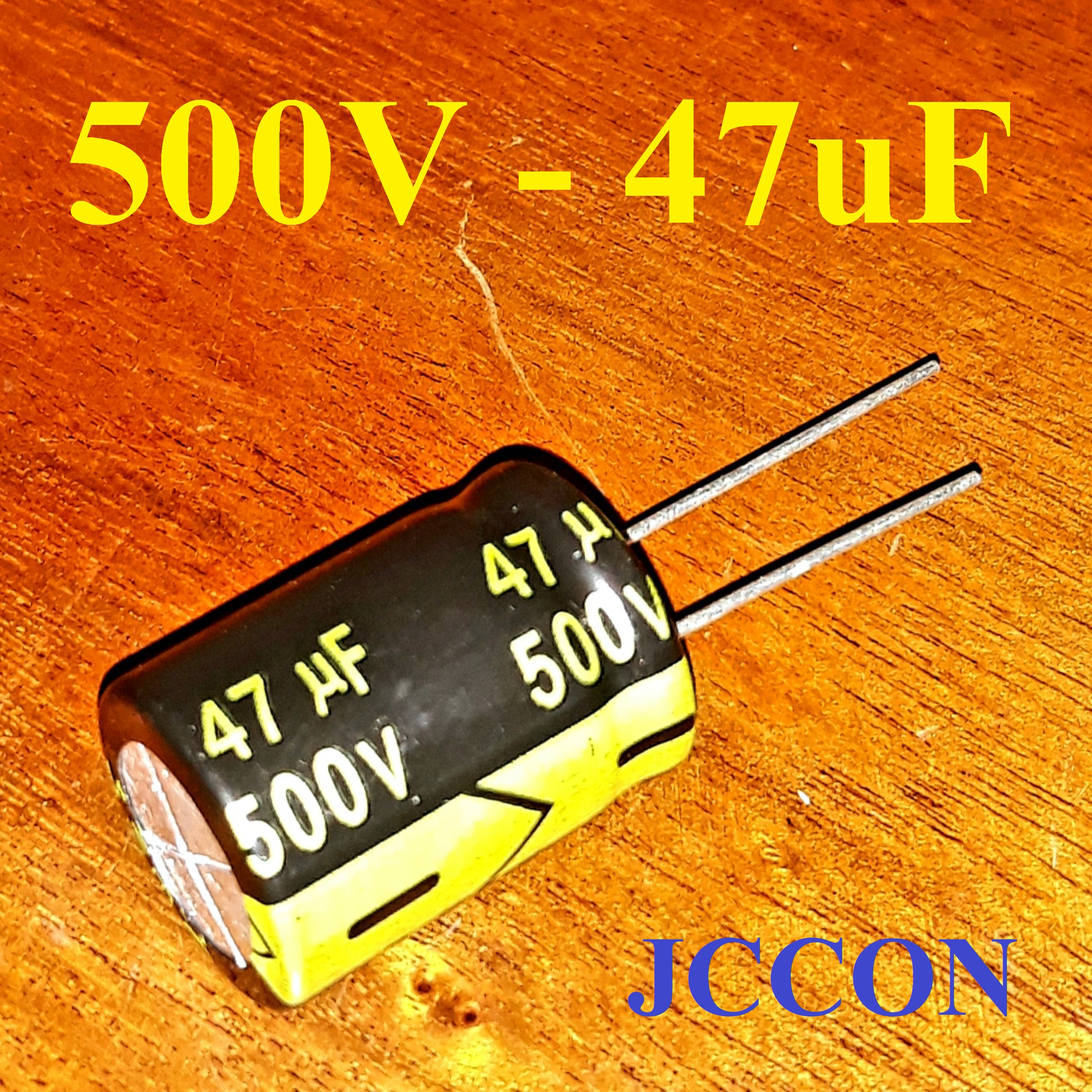 Tụ điện 47uf - 500v kích thước 18*25mm – tụ hiệu jccon capacito jccon chân mềm
