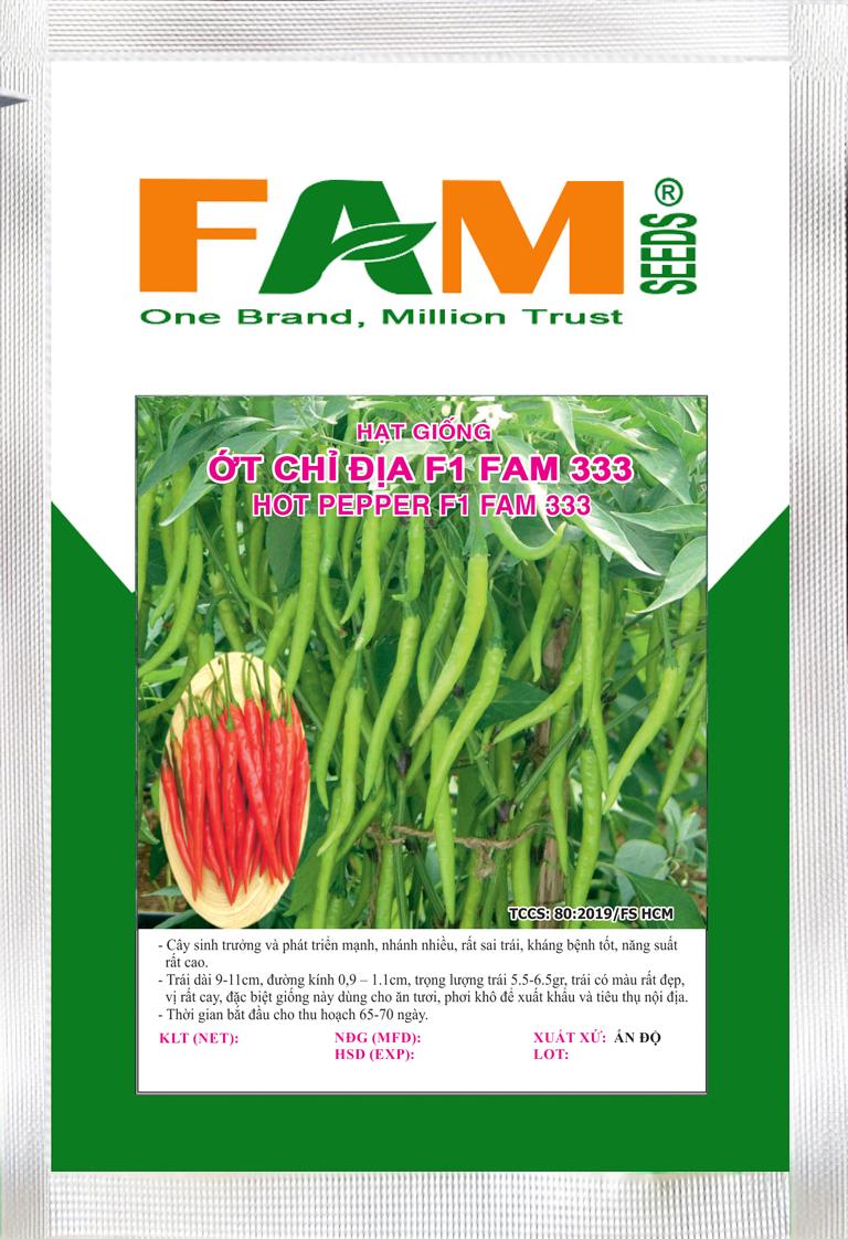 Hạt giống ớt chỉ địa f1 fam 333 - gói 0.1gr